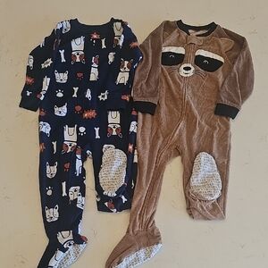 2T Carters Footed Fleece Pajamas